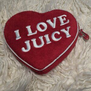Juicy Couture Terry Heart Zip Pouch with Charms